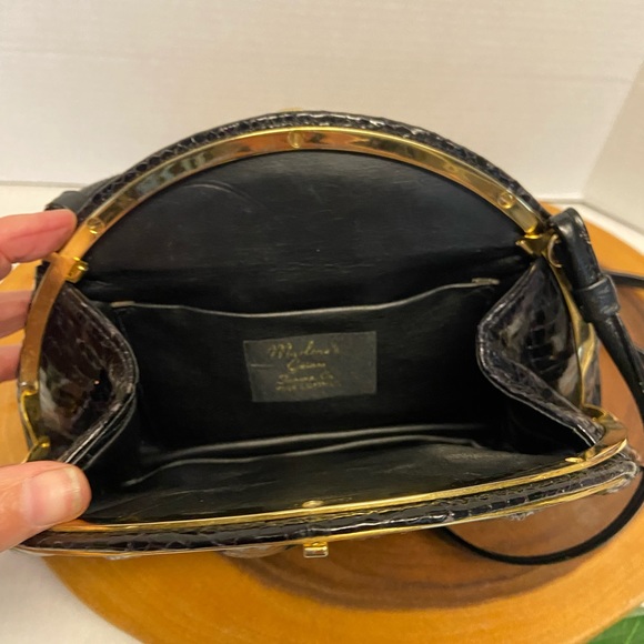 Vintage Marlena Gaines Real Snakeskin Evening Bag Clutch